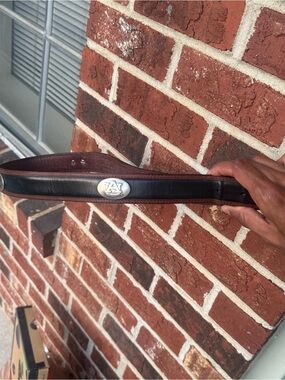 Zep-Pro Belt Auburn Tigers Football Full Leather Size 34 Brown College NCAA